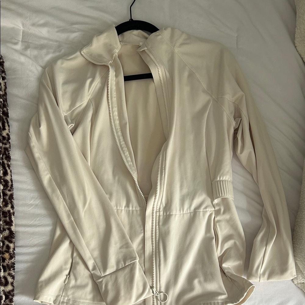 Fabletics Cream Utility Jacket